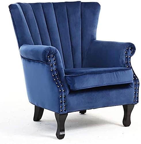 Sturdy Lounge Accent Chair Models (Set of 2) (Dark Blue)