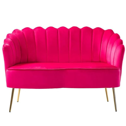 3-Piece Scalloped Velvet Living Room Set