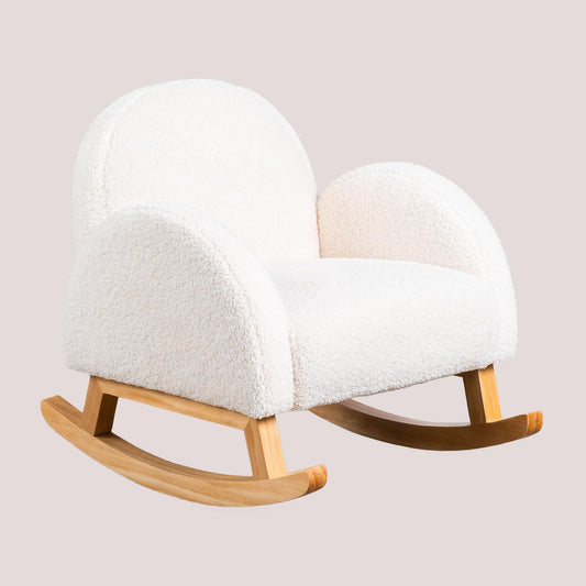 Rocking Chair for kids in boucle fabric