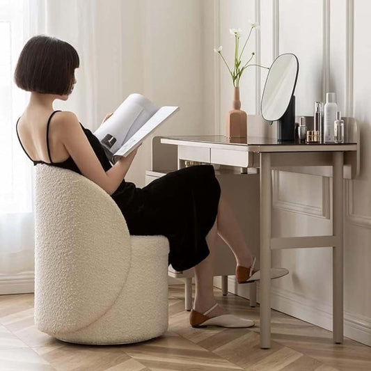 Makeup Chair Dressing Table Stool with Backrest for Bedroom