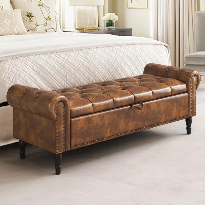 Leatherate  Storage Bench 2 Seater Sofa