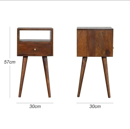 Modern sheesham Wood Finish Modern Bed Side Table