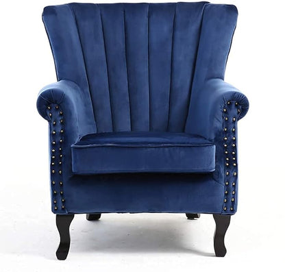 Sturdy Lounge Accent Chair Models (Set of 2) (Dark Blue)