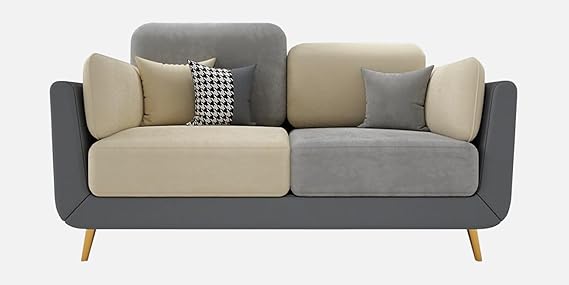 Velvet Contemperory Sofa Couch with Cushion