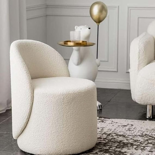 Makeup Chair Dressing Table Stool with Backrest for Bedroom