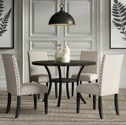 dining set for 4 in wooden leg finish